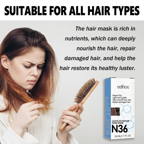 EELHOE Leavehin Repair Dry And Frizzy Smooth Anti-Loss Care Hair Mask Cindorium