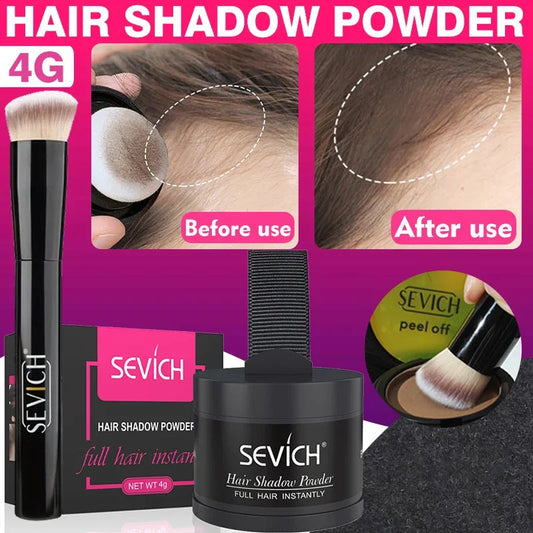 SEVICH Hairline Shadow Powder With Brush Water Sweat Resistant Hair Loss Concealer Bald Spot Concealing Hair Powder Women Men Cindorium