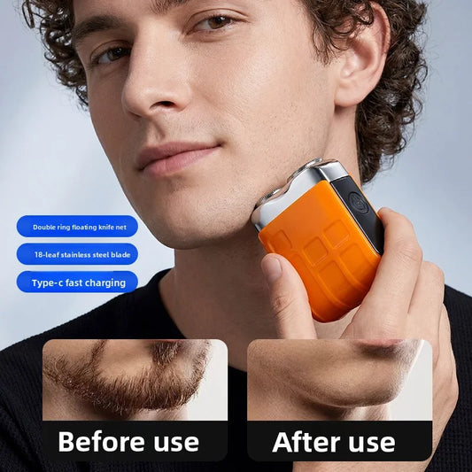 Men's Mini Portable Electric Shaver – Wet & Dry, 3W Motor, USB Fast Charge | 71g