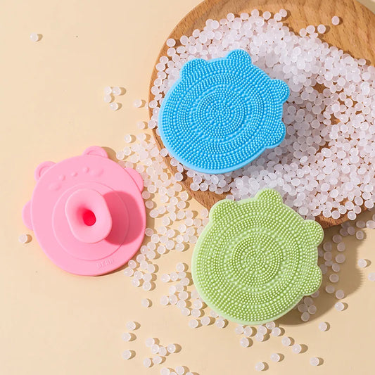Cartoon Silicone Baby Hair Brush – Cradle Cap Remover, Scalp Massager & Bath Scrubber