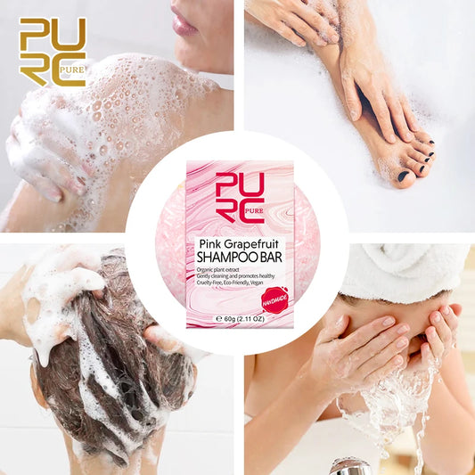 PURC Pink Grapefruit Shampoo Soap Deep Cleaning and Moisturizing Organic Plant Extract Hair Shampoo 11.11 Cindorium