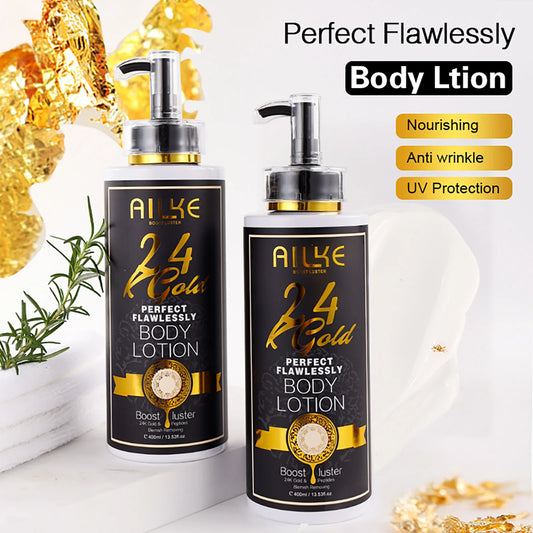 AILKE 24K Glod Flawlessly Skin Care Set, Whitening, Reduce Dark Spots, Pigmentation, Wrinkles, Moisturize, For All Skin Types Cindorium