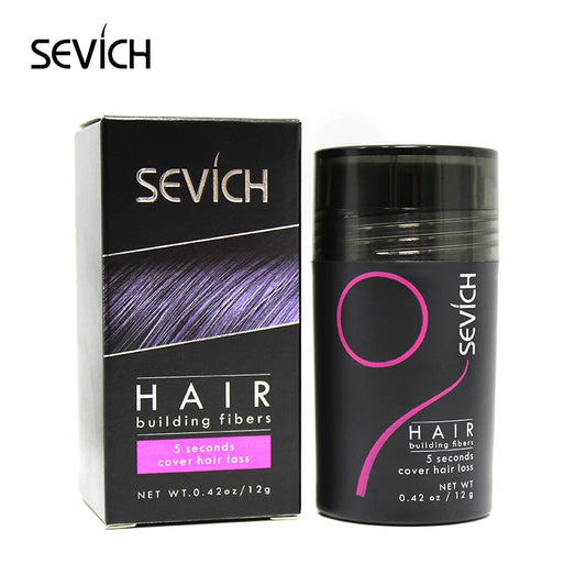 Sevich Hair Building Fibers 12g Keratin Regrowth Powder for Hair Loss Product Applicator Thinning Thickening Concealer Refill  Cindorium