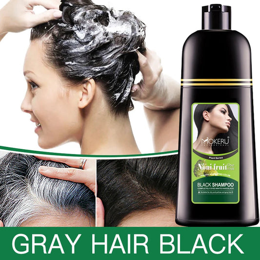 Mokeru Organic Natural Fast Hair Dye Only 5 Minutes Noni Plant Essence Black Hair Color Dye Shampoo For Cover Gray White Hair  Cindorium