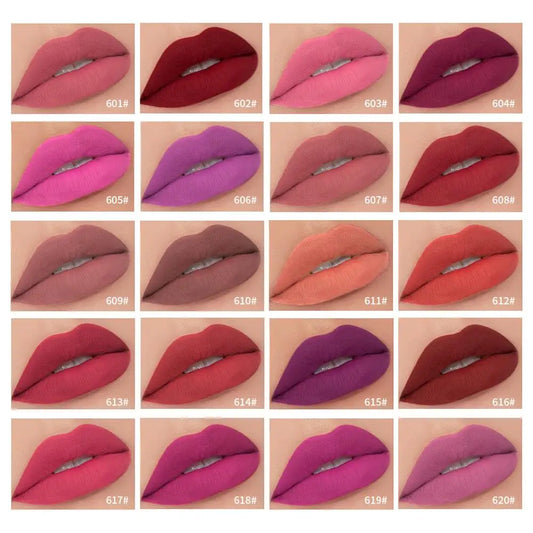 Velvet Nude Matte Lip Gloss – Waterproof Long-Lasting Lip Tint, 30 Shades