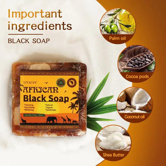 Handmade African Black Soap Duo - Cindorium