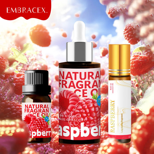 3PC/2PC/1PC 10ml 60ml Raspberry Essential Oils Roller Essential Oil Fruit Perfume Oil Massage Oil Holiday Gift Soap Making