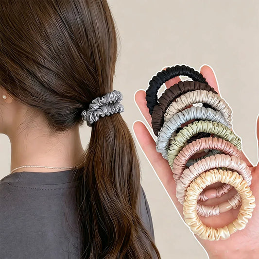 Elastic Hair Bands – 5-Piece Colorful Scrunchie Set for Women & Girls | 10 Color Sets