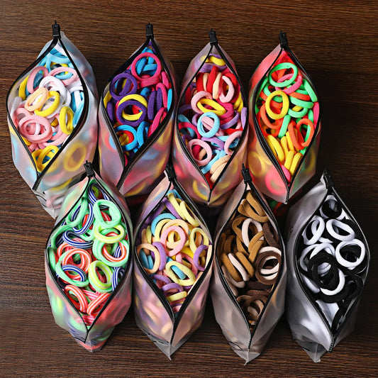 50/100Pcs Hair Bands for Children Colorful Nylon Scrunchie Hair Ties Rubber Band Kids Elastic Hair Leagues Girl Hair Accessories  Cindorium