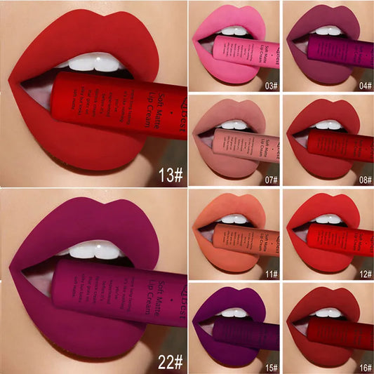 Matte Velvet Lip Gloss – Long-Lasting Waterproof Lip Color, 34 Shades