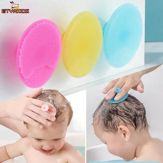 New Soft Silicone Baby Bath Head Massage Brushes Hair Washing Brush Scalp Comb Kids for Newborn Bath Wipe Washing Hair Tools  Cindorium