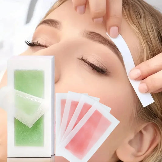 Cold Wax Hair Removal Strips – Face, Neck, Arm, Leg & Body | 10, 20 or 100 Pcs