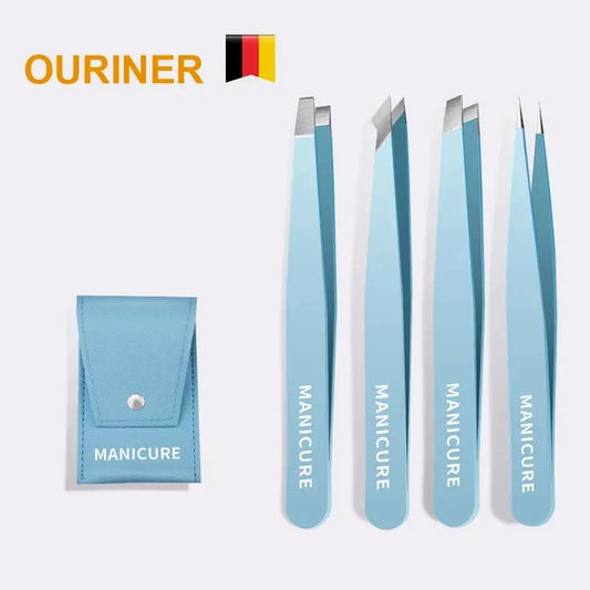Eyebrow Tweezer Colorful Hair Beauty Fine Hairs Puller Stainless Steel Slanted Eye Brow Clips Removal Makeup Tools  Cindorium