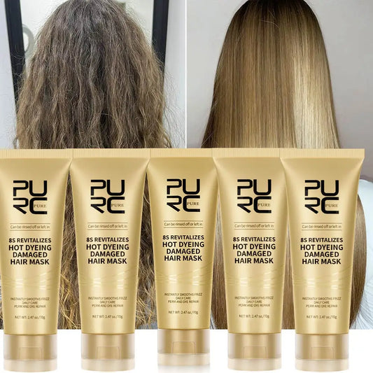 PURC 8‑Second Keratin Hair Mask Set for Damaged, Frizzy, Dry Hair