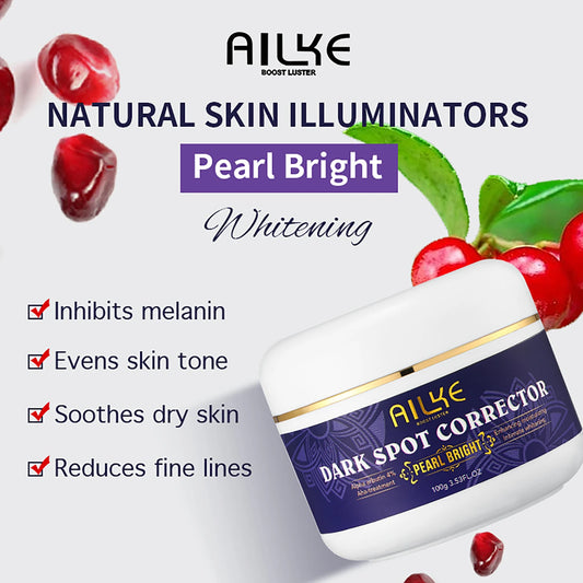 AILKE Double Glutathione Dark Spots Remover Face Cream, For Armpit, Elbows, Legs, White Spots, Age Spots, Sun Spots, Freckles  Cindorium