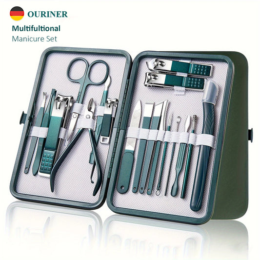 Stainless Steel Nail Care Kit – Manicure & Pedicure Set with Travel Case | 7–18 Pieces