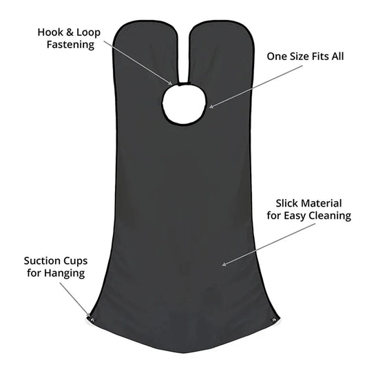 Men's Shave Beard Collector Non-Stick Beard Shaving Cape With Strong Suction Cup Men Gift Beard Gathering Cloth Bib Apron  Cindorium