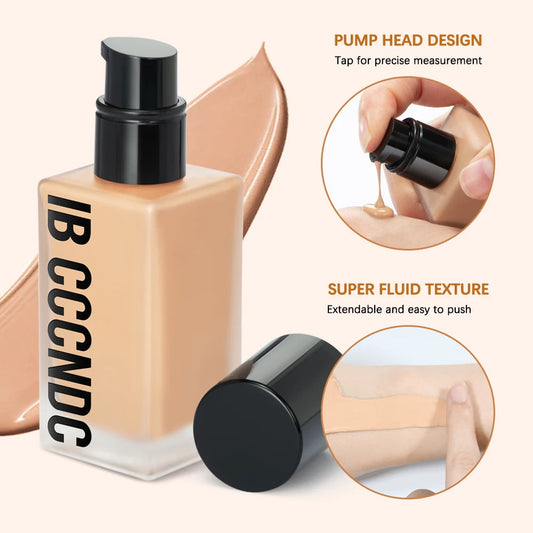 Liquid Foundation Concealer Face Naturally Matte Oil-Control Waterproof Foundation 30Ml 6 Colors Optional Cosmetic  Cindorium