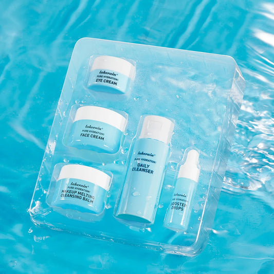 Travel Skincare Essentials Kit | Mini Cleanser, Toner, Cream & Serum
