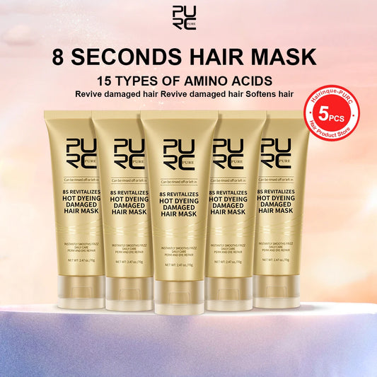 PURC 8‑Second Keratin Hair Mask Set for Damaged, Frizzy, Dry Hair