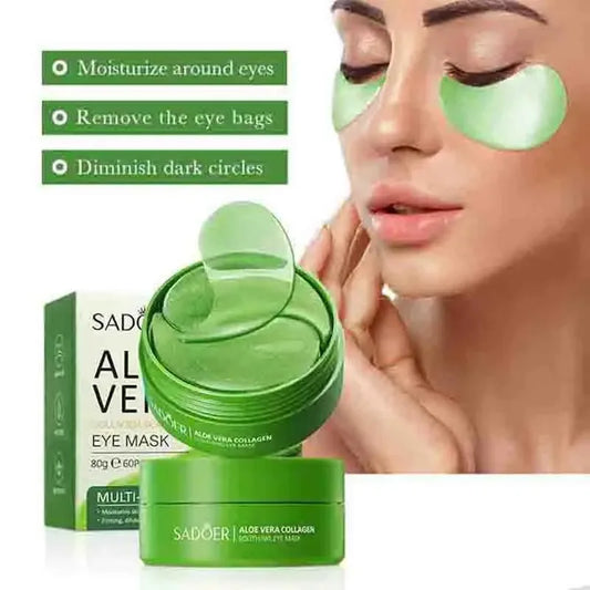 Aloe Vera & Collagen Eye Masks – Anti Dark Circles, Puffiness & Fine Lines | 60 Pcs