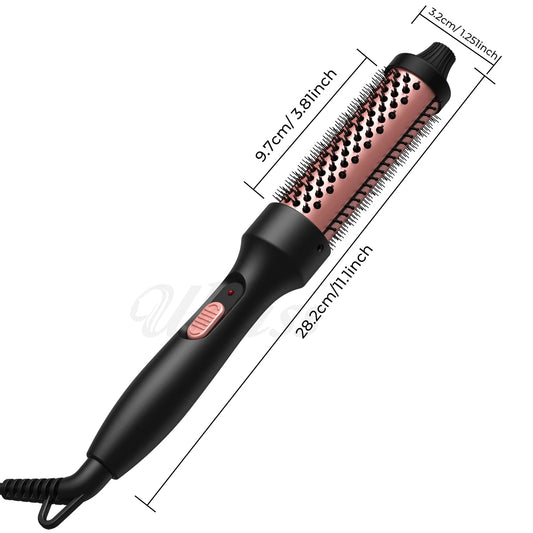 Thermal Brush, Heated Round Brush, 1 1/2 inch Thermal Round Brush Curling Iron Brush for Short Long Hair Hair Curling Brush  Cindorium