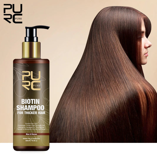 PURC Biotin Hair Growth Shampoo Anti Hair Loss Repair Damaged Frizz Argan Oil Scalp Treatment Hair Care Products  Cindorium