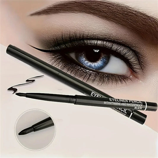 3Pcs Waterproof & Sweat-Proof Black Eyeliner Pencil Combined Lasting Smudge-Proof Bold Eye Makeup Easy Glide Formula for Perfe  Cindorium