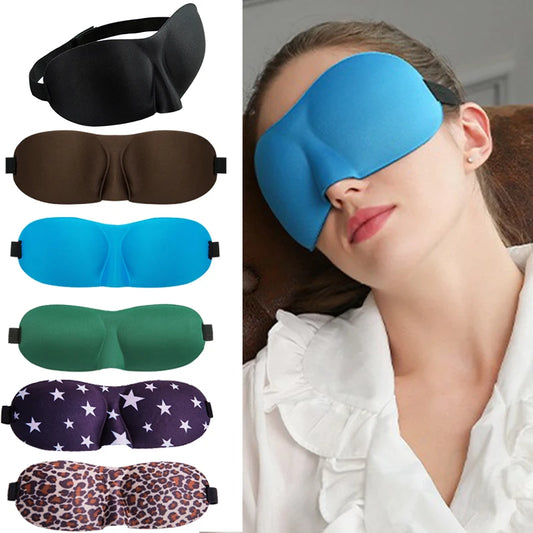 3D Sleeping Mask Eyepatch Block Out Light Eye Women Men Portable Blindfold Travel Eyepatch Soft Cover RestRelax Sleep SMYZ007  Cindorium