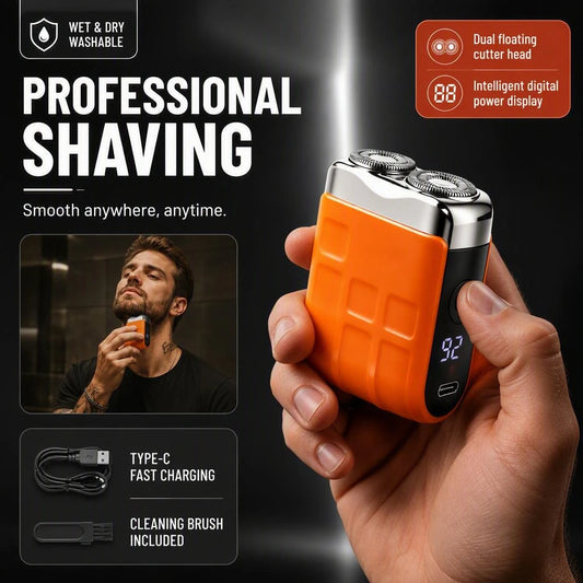 Men's Mini Portable Electric Shaver – Wet & Dry, 3W Motor, USB Fast Charge | 71g
