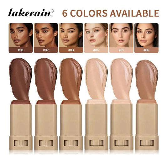 6Color Tinted Foundation Cream Stick Waterproof Lasting Oil-control Cover Acne Makeup Smooth Moisturize Concealer Serum Balm  Cindorium