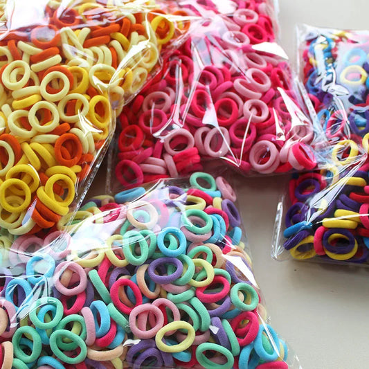 Colorful Nylon Hair Bands for Girls & Kids – Choose 100, 300, or 500 Pieces