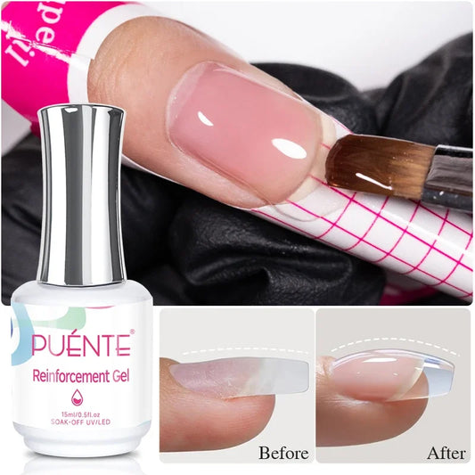 15ML 7-IN-1 Reinforcement Gel Nail Polish Transparent Base Coat Extension Self-Leveling Color Fixation Soak Off UV Nail Varnish  Cindorium