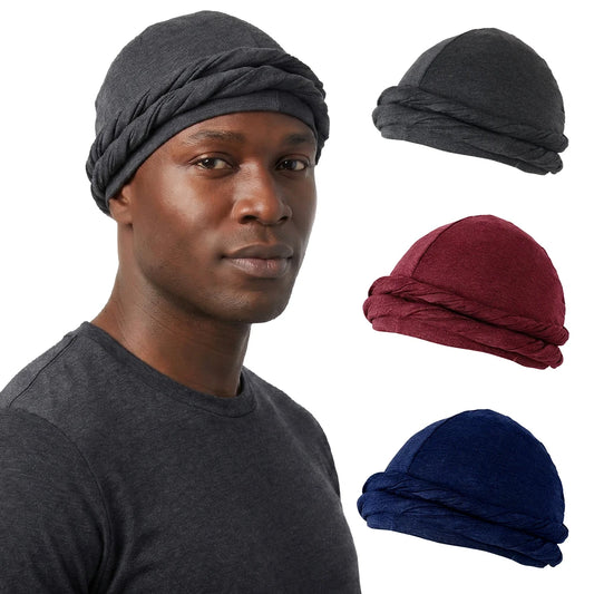 Vintage Stretch Turban Head Wrap – Unisex, All Seasons | 7 Colors