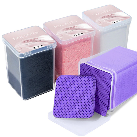 Lint-Free Nail Polish Remover Cotton Wipes UV Gel Tips Remover Cleaner Paper Pad Nails Polish Art Cleaning Manicure Tools  Cindorium