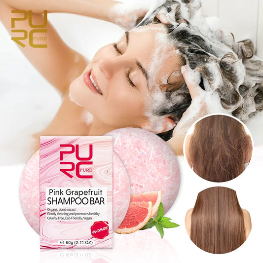 PURC Pink Grapefruit Shampoo Soap Deep Cleaning and Moisturizing Organic Plant Extract Hair Shampoo 11.11  Cindorium