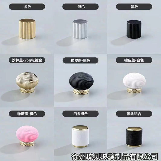 Refillable Perfume Bottle Cap with Stylish Wooden Design and Electroplated Cover for 15mm Bottle Mouth  Cindorium