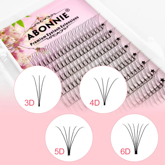 ABONNIE Premade Volume Fans – Short Stem