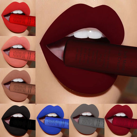 Matte Velvet Lip Gloss – Long-Lasting Waterproof Lip Color, 34 Shades