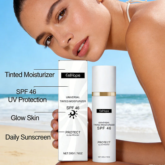 Sunscreen Tinted Moisturizer EELHOPE Lightweight Non Greasy Brightening Skin Tone Long Lasting Sun Protection For Daily Outdoor