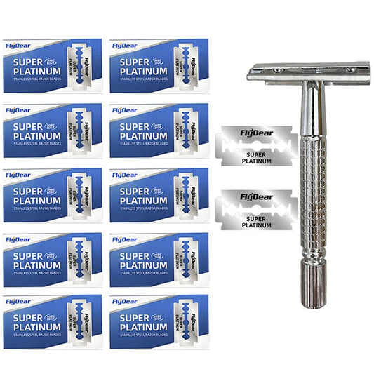 Classic Razor Handle Razor Holder Men 'S Shaving Face Razor Blades Shaving Machin Safety Stainless Steel For Men Barber Straight  Cindorium