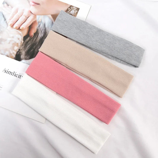 4Pcs Simple Sports Headbands for Women Cute Wash Face Make-up  Fitness Running Yoga Elastic Hairbands Stretch Hair Accessories  Cindorium