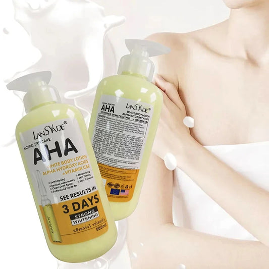 LAIKOU Whitening Body Cream – AHA + Vitamin C & E, 500ml