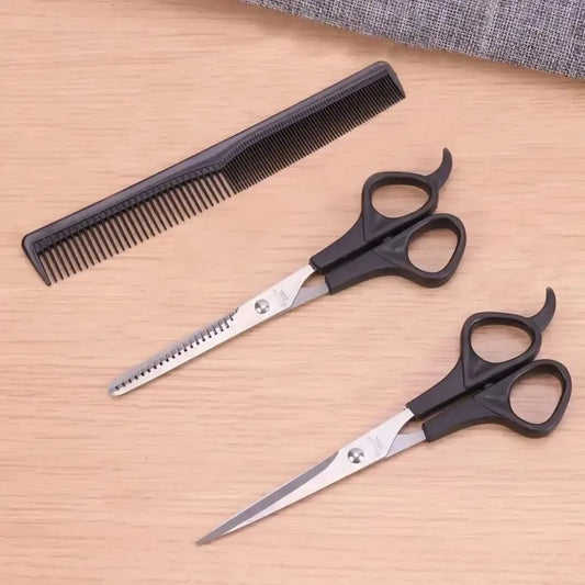 3pcs 7-inch Scissors Sets-Suitable for Thinning and Styling Hair-for Men and Women for Finishing, Point Cuts, and Flat Cuts  Cindorium