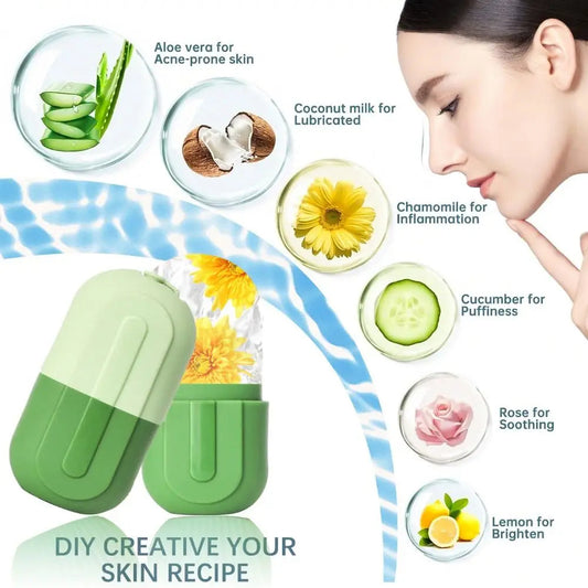 Silicone Ice Roller for Face Beauty Skin Care Tools Face Lifting Contouring Facial Massager Reusable Ice Cube Trays  Cindorium