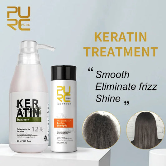 PURC 300ml Keratin Hair Straightening Cream Smoothing Softens Repairs Damaged Dryness Nutritious Hair Care Products  Cindorium