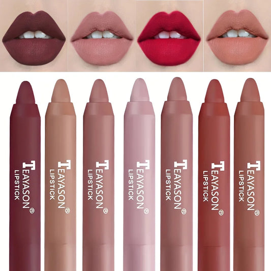 12‑Color Matte Misty Lipstick Set with Long‑Lasting Velvet Finish