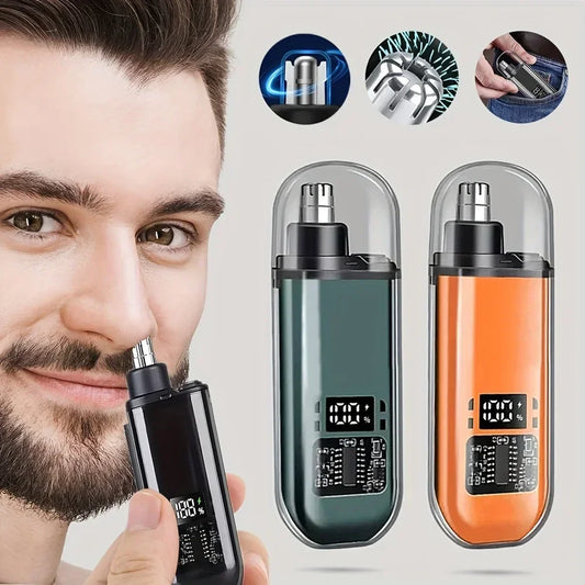 Rechargeable Nose & Ear Hair Trimmer – USB-C Fast Charge, Compact | 3 Colors