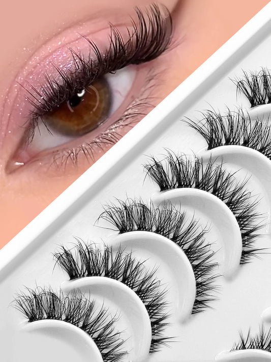 GROINNEYA Eyelashes 3D Mink Lashes Natural Eyelashes Clear eyelash stem False Eyelashes Cat Eye Lashes Eyelash Extension Effect  Cindorium