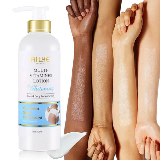 AILKE Multi Vitamin Whitening Body Lotion – Radiance Boost with Vitamins A, E, B3, B5 - Cindorium